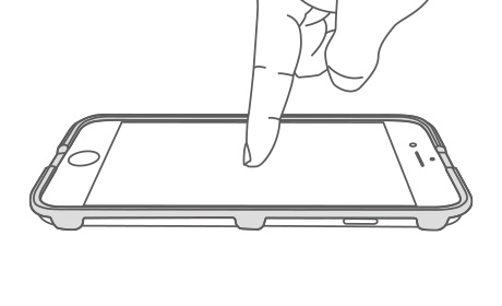 用手指请按保护膜中间部位，使其自动吸附于屏幕上。,iPhone 7，全覆盖抗蓝光膜