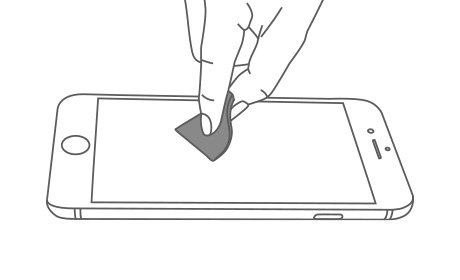 用随附的贴膜工具包内的湿纸巾清洁设备屏幕后再用清洁绒布擦拭干净。,iPhone 7 Plus,全覆盖抗蓝光玻璃膜